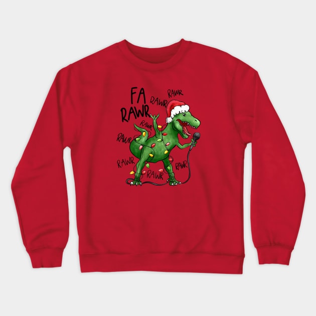 Christmas Rawr Rawr Rawr Crewneck Sweatshirt by Pop Cult Store